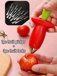 1pc Strawberry Huller - Multi-Functional Stainless Steel Strawberry Stem Remover, Pineapple Eye Remover, Fruit And Vegetable Stem Remover, Easy To Operate And Labor-Saving, Quickly Removes Strawberry Stems, Easily Process Ingredients, Practical Kitchen Tool. - Seed Remover - View 16