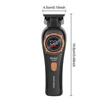 Kemei Professional Zero Gap T-Blade Hair Clipper, LCD Digital Display Wireless Electric Hair Trimmer, Men's Use, Type-C USB Charging Beard Trimming Hair Styling Set, Includes 3 Guide Combs, Suitable For Hairline Gradient Carving Styling - Multicolor - View 10