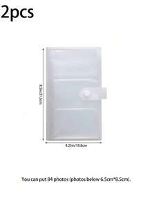 1pc Photo Album Book For Photo Storage, Postcard, Sticker, Movie Ticket, Card, Commemorative Small Card, Photo Collection, Durable And Portable Memorial Album, Suitable For Postcards And Movie Tickets, Perfect Travel Photo Album, Transparent Plastic Rectangular, Multi-Purpose Holiday Use, Valentine's Day Gift, Graduation Photo Album, Large Capacity Album That Can Hold 84/160 Photos - Transparent Plastic And Black Glue Photo Manager, Suitable For Storing Photos. - Photo Album - View 14
