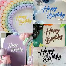 Happy Birthday Decoration, Felt Happy Birthday Letter Sign With Adhesive Backing, Suitable For Balloon Arch, Birthday Backdrop Wall Banner, Birthday Party Decoration, Balloon Arch Backdrop Decoration, Baby Shower And Birthday Party Photo Booth Backdrop, Arch Backdrop Cover, Birthday Banner, Happy Birthday Sign - Multiple Styles - View 3
