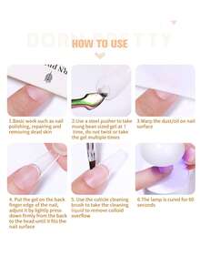 BORN PRETTY 5ml Solid Nail Tips Gel Clear No Sticky UV/LED Curing Adhesive For Press On Nails Carving Flower Rhinestone Moliding - 5ml - View 7
