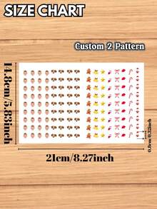 Custom Christmas Nail Stickers,Personalized Photo Face Image Nail Decals,Christmas Stocking Snowman Gingerbread Man Bell Candy Cane Star Bow Design,Nail Art Decorations For Holiday Party Manicure,Multiple Pcs DIY Nail Accessories - Multicolor - View 12