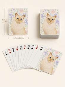 Custom Photo Playing Cards, Personalized Pet Photo Card Deck With Watercolor Portrait, Custom Pet Portrait Cards, Game Night Keepsake, Family Card Game, Pet Lovers Gift, Dog And Cat Owners Birthday Gift, Personalized Pet Lover Present - Multicolor - View 5
