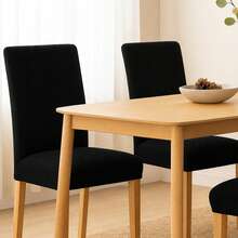 POLIGONO Kitchen Chair Covers - Black - View 3