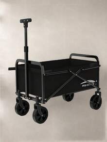 1pc Outdoor Camping Cart, Foldable Trolley, Rear-Entry Camping Wagon, Portable Large Capacity Shopping Cart - Stroller - View 2