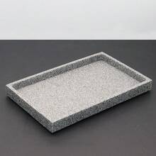 浴室配件套組，高級浴室洗漱用品套裝，空皂液分裝瓶，多功能組合，時尚實用，多組件：洗髮精與沐浴乳分裝瓶、牙刷杯、肥皂碟、浴室洗手台托盤，多種組合，手動皂液分裝瓶可分裝各種乳液，托盤適用於多種場景 - 花崗岩(黑砂) - 查看 10