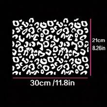 1pc PVC Motorcycle Sticker - Eye-Catching Leopard Print Pattern With Transfer Film, Removable Gecko Decal Suitable For Plastic/Wood/Metal Surfaces - Bicycle Scooter Decoration Vehicle Exterior Accessories (No Residue) - A - View 2