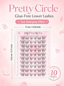 Glue-Free 10-Row Reusable Segmented Cluster False Eyelashes, Large Capacity, Beginner-Friendly, Lightweight And Airy, Natural-Looking Lash Effect, Soft Design Fitting Eye Shape, Nearly Weightless And Comfortable Wear - C - View 8
