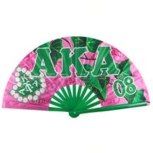 1pc Unisex Fashionable 2D Folding Fan, Decorated With Water Drop And Deep Red Rose Pattern, Portable Handheld Foldable Fan, Each Fan Face Color, Pattern And Position May Vary Slightly, Randomly Sent - Multicolor - View 4