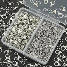 150pcs DIY Jewelry Clasps Accessories, Includes Lobster Clasps And Jump Rings, Suitable For DIY Woven Jewelry, Necklaces, Bracelets, Anklets, Bags, Keychains, Spring Connectors, Phone Chain End Clasps, Pendant Hooks, DIY Jewelry Making Materials - DIY - View 9