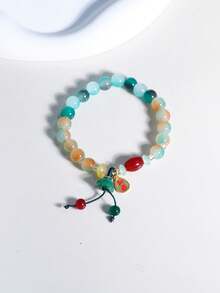 1pc Crystal Beaded Bracelet, Simple And Unique Design, Sweet Girl Style, Matching Bestie - Multicolor - View 7