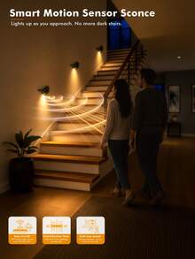 1Pc Bird‑Shaped Motion Sensor LED Wall Sconce, Cordless Rechargeable Stick‑On Night Light, Dusk‑To‑Dawn Induction Lamp, Minimalist Decorative Wireless Wall Lighting Fixture For Hallway, Staircase, Closet, Bathroom - Normal - View 2