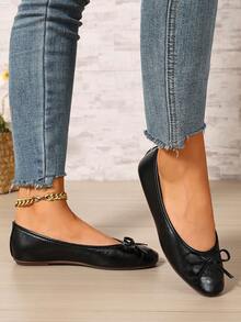 Women's Heart Sequin Mesh Pointed Toe Flat Mule Shoes, Elegant Slip-On Open Back Flat Sandals, Black Mule Shoes For Party And Daily Wear - Black - View 2