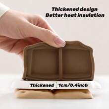 1pc Minimalist Cute Shape Silicone Heat Resistant Coaster Cup Mat Table Mat Plate Mat Pot Mat Dining Table Anti-Scald Anti-Slip Heat Resistant Mat - 1 Pack - View 6