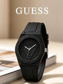 GUESS U0979L5 Women Cute Quartz Watch Soft Pink Silicone Strap Embossed Triangle Logo Dial 3ATM Youth‑Vibe Fashion Gift Wrist Watch For Ladies U0979L5 - one-size - View 20