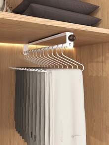Closet Storage Rack, Expandable Clothes Rack, Bedroom Walk-In Closet Storage Shelf, Multi-Functional Expandable Storage Rack, Strong Load-Bearing Capacity, Expandable Design, Save And Optimize Closet Space - White - View 11