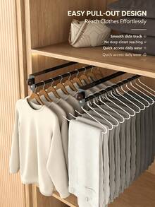 Closet Storage Rack, Expandable Clothes Rack, Bedroom Walk-In Closet Storage Shelf, Multi-Functional Expandable Storage Rack, Strong Load-Bearing Capacity, Expandable Design, Save And Optimize Closet Space - White - View 12