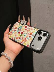 1pc Premium Fashion Creative Full Screen Autumn Maple Leaf Pattern Phone Case, Full Coverage Anti-Drop Soft Shell Large Hole Compatible With Apple 17 Pro Max/11/12/13/14/15/16 Pro Max/17 And Other Models, Holiday Gift - Multicolor - View 4