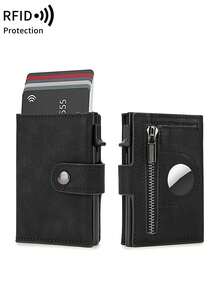 MIYIN Slim Trifold Business Men Wallet, Built‑In AirTag Slot, Multi‑Card Slots And Clear ID Window, Large‑Capacity Portable Card Holder For Cards And Cash - Multicolor - View 11