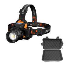 Led Fishing Headlamp, Portable Flashlight With Zoom & Sensor, Rechargeable And Waterproof For Outdoor Camping And Hunting - Black - View 8