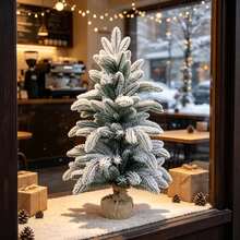 23.62 Inch Artificial Pine Tree, Desktop Christmas Tree, Suitable For Living Room, Entryway, Fireplace Mantel, Dining Table, Bedroom, Office, Apartment And Farmhouse Style Home Holiday Winter Decoration And Christmas Decor - Multicolor - View 8