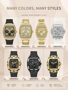 Guess Jam Tangan Pria Quartz dengan Casing Resin Transparan dan Tali Silikon Putih, Gaya Kronograf Multi-Dial Sporty, Aksesori Streetwear dan Liburan Akhir Pekan - Satu-Ukuran - View 9