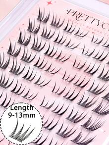 Glue-Free 10-Row 9-14mm C-Curl False Eyelashes, Large Capacity Lightweight Upgraded Lashes, Long-Lasting Lifted Shape, Soft & Comfortable Wear, Natural Fluffy Look For Daily Eye Makeup - C - View 5