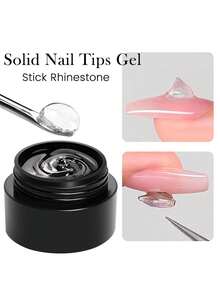 BORN PRETTY 5ml Solid Nail Tips Gel Clear No Sticky UV/LED Curing Adhesive For Press On Nails Carving Flower Rhinestone Moliding - 5ml - View 6