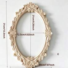 إطار صورة خشبي منحوت غير مكتمل، إطار صورة DIY بأسلوب باروك مزخرف عتيق لديكور جدران المنزل - متعدد الألوان - مشاهدة 10