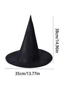 Halloween Witch Costume Set - Black Wizard Hat, Green Sharp Claws, Long Gloves. For Cosplay At Party, Stage Performance, Funny Accessories And Props. - Multicolor - View 6