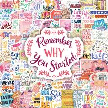 TOOUEE 100pcs/Pack Pink Inspirational English Phrases Stickers ,Encouraging Positive Phrase Text Design Stickers For Water Bottle Scrapbook Guitar Laptop Computer Phone Case, Reward Stickers For Teens Students Teachers Planners Employees Birthday - Multicolor - View 12