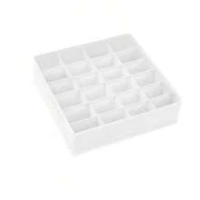 1/2 Pack Socks Drawer Organizer Divider White Underwear Storage Rack, 24 Grid Wardrobe Storage Rack And Storage Organizer Socks Rack, Can Be Used To Store Socks, Handkerchiefs, Ties, Belts, Etc. - White - View 11