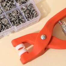 100/200/400pcs/Set-Five-Claw Snap Button Kit, Metal Snap Button Set For Sewing, With Manual Pressure Pliers Fasteners And Storage Box, Button Set For DIY Crafts, Clothing, Hats, Bags, No-Sew Snap Button Tool Set. Versatile Invisible Four-Way Snap Button Set. Art, Craft And Sewing Supplies, Clothing Sewing And Fabric Supplies, Convenient And Practical. Home & Living Products, Durable And Sturdy, - Multicolor - View 2