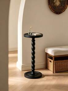 1pc Round Side Table, Small Side Table, Small Table Storage Rack Corner Table, Small Space Beverage Table, Home Decor Shelf, Suitable For Living Room, Bedroom, Corners, And Office. - Multicolor - View 4