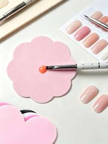 ART LALIC 2Pcs Butterfly Flower Shaped Silicone Nail Art Mixing Palette, Easy Clean Makeup Pigment Gel Polish Foundation Color Mixing Pad - Multicolor - View 1