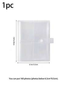 1pc Photo Album Book For Photo Storage, Postcard, Sticker, Movie Ticket, Card, Commemorative Small Card, Photo Collection, Durable And Portable Memorial Album, Suitable For Postcards And Movie Tickets, Perfect Travel Photo Album, Transparent Plastic Rectangular, Multi-Purpose Holiday Use, Valentine's Day Gift, Graduation Photo Album, Large Capacity Album That Can Hold 84/160 Photos - Transparent Plastic And Black Glue Photo Manager, Suitable For Storing Photos. - Photo Album - View 13