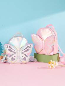 1pc Girls Backpack Cute Butterfly Glitter Fashion Accessory Shoulder Bag Children's Small Backpack Suitable For Girls Gift - Butterfly Backpack - View 7