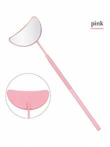 1pc Crescent Shaped Eyelash Extension Inspection Mirror, Stainless Steel Eyelash Inspection Mirror - Multicolor - View 7