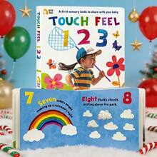 Hands On Touch And Feel 123 Sensory Touch And Feel Book, Baby Sensory Development Montessori Toy, Back To School, Birthday Gift - Multicolor - View 6