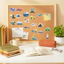 50pcs Car Building Block Stickers, Suitable For Laptop, Water Bottle, Luggage, Helmet, Notebook And Other DIY Creative Toys - Multicolor - View 5