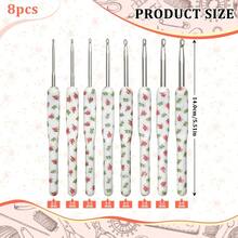 1 Set New White Floral Soft Ceramic Crochet Hook, Suitable For Knitting Scarves, Socks, Gloves And Other DIY Handmade Projects - Crochet Set - View 5