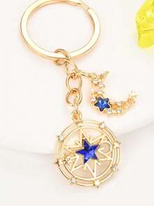 1pc Star & Moon Keychain, Sun Moon Star Element Exquisite Keychain Bag Pendant, Car Keychain, Great Gift For Friends And Holiday Gift - Multicolor - View 13