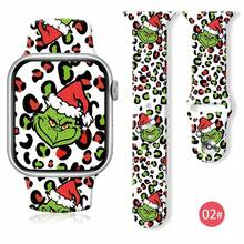 The Grinch Christmas Series Apple Silicone Watch Band Printed Compatible With Apple S10/11 - Multicolor - View 4