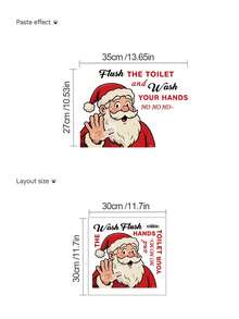 1pc,Multi-Style,Christmas Decoration Wall Sticker,Santa Claus/Car/Reindeer/Gift Box Pattern,PVC Self-Adhesive Removable Wall Sticker,Suitable For Bedroom,Living Room,Kitchen,Dining Room,Bathroom Background Wall,Toilet Sticker/Car Sticker - Multiple Styles - View 8