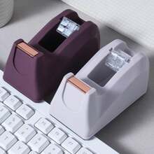 1pc Desktop Tape Dispenser + 6pcs Tapes, Skin-Like Texture, With Weighted Non-Slip Base, Suitable For Office, Crafting, Art Projects, Home Scrapbooking, School, Gift Wrapping And Parcel Delivery - Sets - View 5