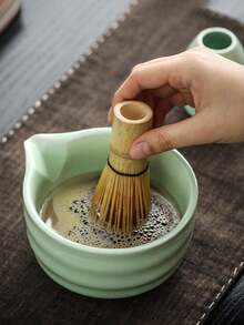 2/4/5pcs 500ml Handmade Vintage Ribbed Matcha Bowl Set, Made Of Premium Ceramic, Elegant And Exquisite, Easy To Carry And Use, Suitable For Business Meetings, Art Appreciation, Travel, Leisure And Other Occasions, Also Suitable For Japanese Tea Ceremony And Back To School Season - Multicolor - View 6