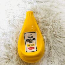 1pc Ceramic Squeeze Ketchup Bottle Shaped Soy Sauce Dish, Mustard Dish, Creative Seasoning Plate, Ceramic Plate - Multicolor - View 7