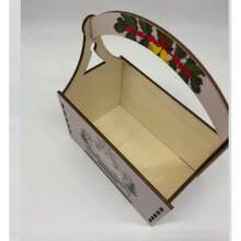 Wooden Christmas Gift Box Storage Box Home Desktop Decoration Handmade Chocolate Box Souvenir Jewelry Storage Box Holiday Party Gift Packaging Display Box Holiday Season Desktop Centerpiece Decoration - View 6