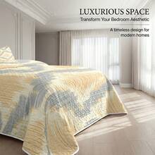 3pcs Blurred Diamond Fabric Texture Quilted Bedding Set (1 Bedspread, 2 Pillowcases, Pillow Inserts Not Included) Breathable Comfortable All-Season Use Holiday Gift Suitable For Hotel, Guest House, Bedroom, Ultra Soft Breathable Sweat-Absorbent Bedding - Multicolor - View 6