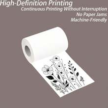 5/10 Rolls 57*25mm Thermal Paper Rolls, BPA‑Free Mini Pocket Printer Refill Paper, Clear Printing For Mistake Notes Memo Photo, Compatible With Paperang Mini Thermal Printer, Back To School School Supplies - 57 X 25 mm - View 4